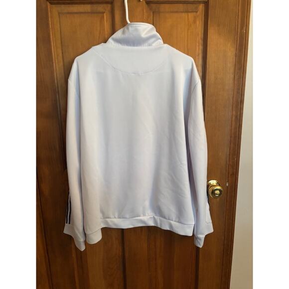 Moncler White Zipper Jacket Size 4XL with Black Stripes in sleeves - Picture 2 of 4